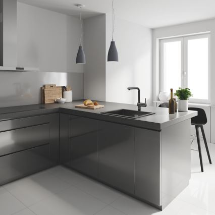 GROHE 31654AP0 - Dřez K700U 533 × 457 mm černý granit/černá
