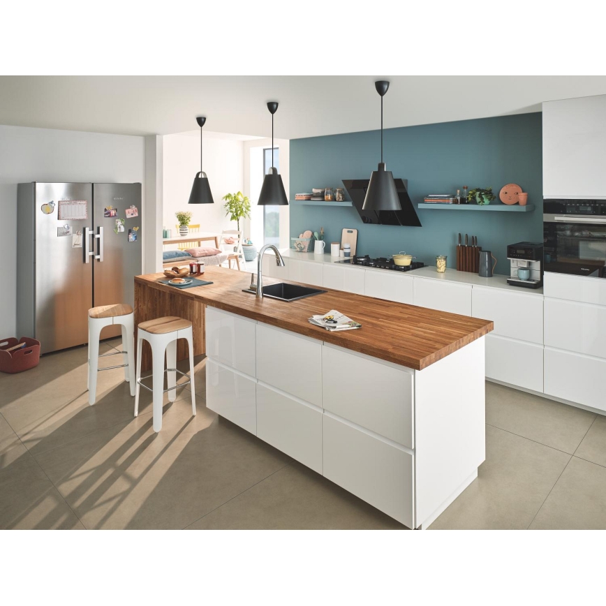 GROHE 31654AP0 - Dřez K700U 533 × 457 mm černý granit/černá