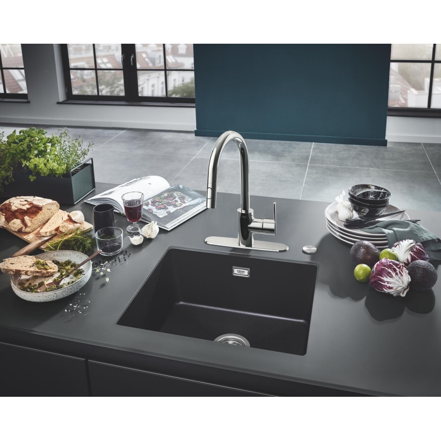 GROHE 31654AP0 - Kompozitní dřez K700U 533 × 457 mm černá