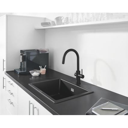 GROHE 31655AP0 - Dřez K700U 610 × 460 mm černý kámen/černá