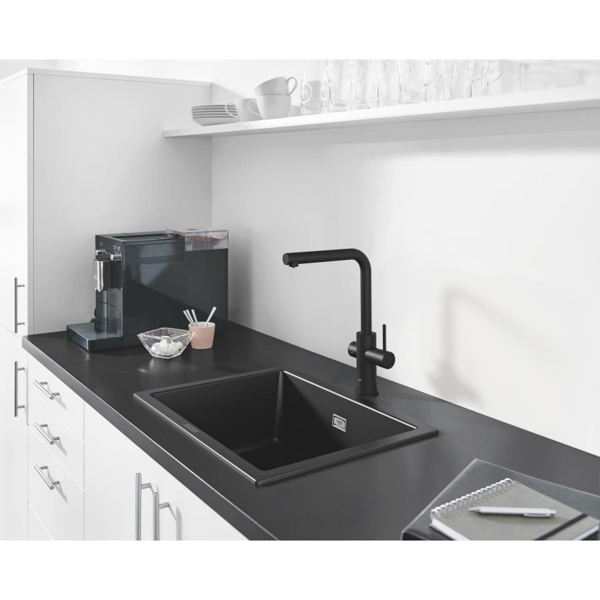 GROHE 31655AP0 - Dřez K700U 610 × 460 mm černý kámen/černá