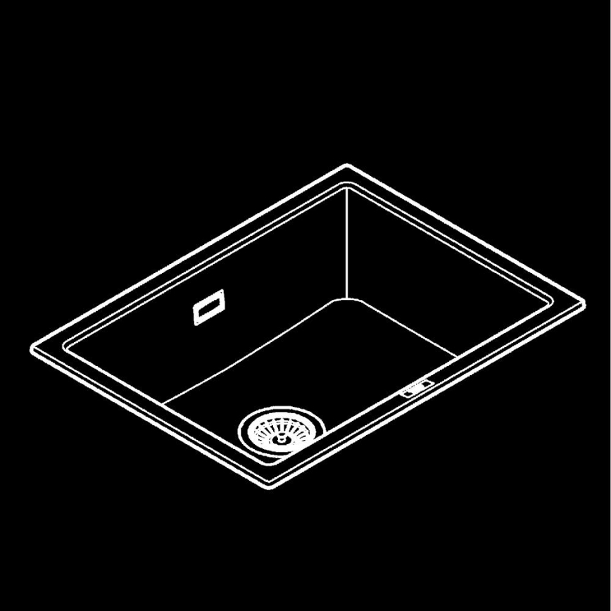 GROHE 31655AP0 - Kompozitní dřez K700U 610 × 460 mm černá