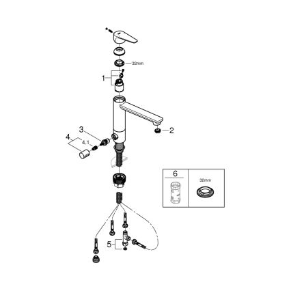 GROHE 31696000 - Dřezová baterie BAUEDGE lesklý chrom