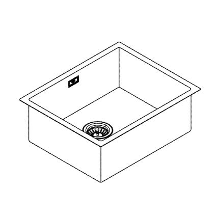 GROHE 31726SD0 - Kuchyňský dřez K700 550 × 450 mm nerez