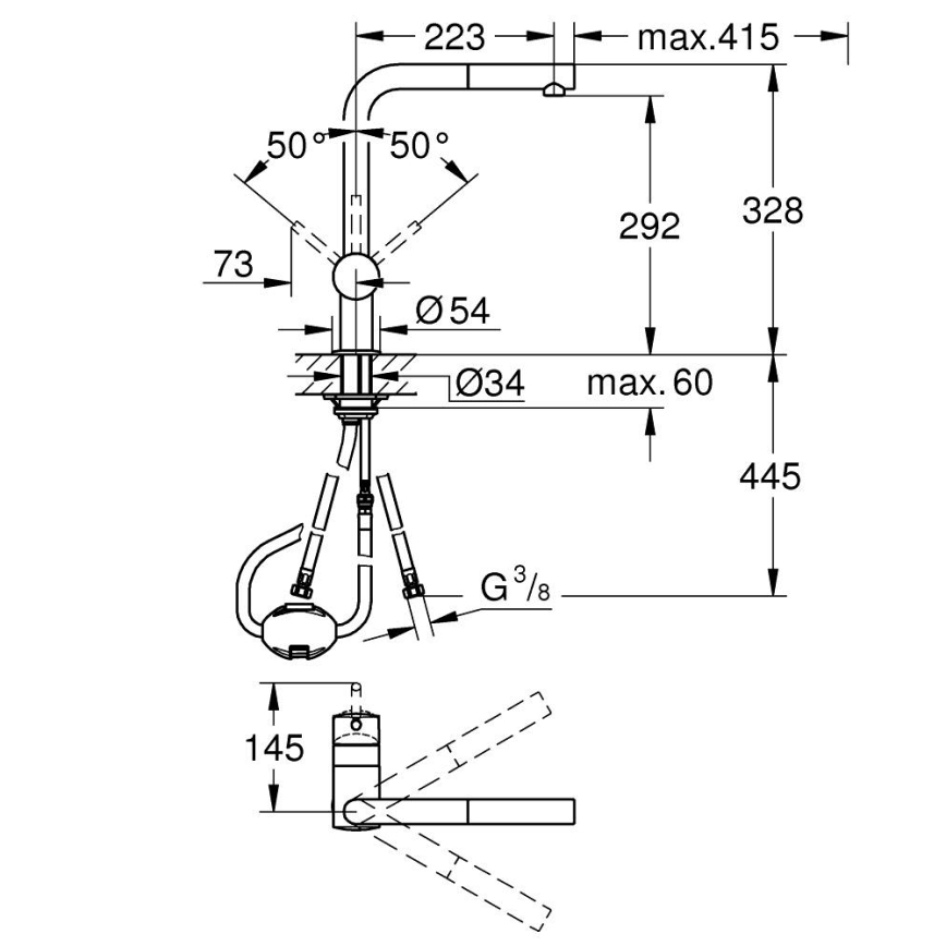 GROHE 32168000 - Dřezová baterie A lesklý chrom