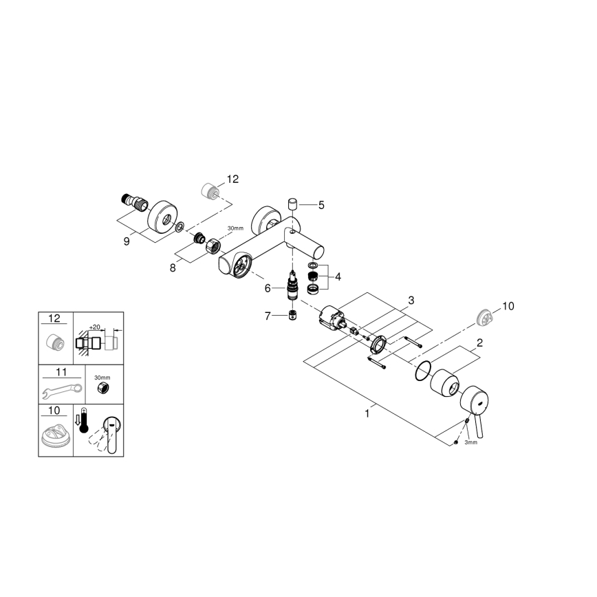 GROHE 32211001 - Vanová baterie CONCETTO DN 15 lesklý chrom