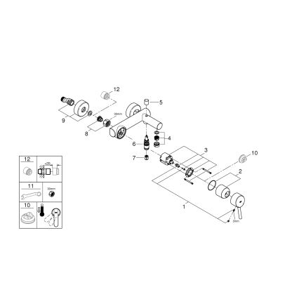 GROHE 32211001 - Vanová baterie CONCETTO DN 15 lesklý chrom