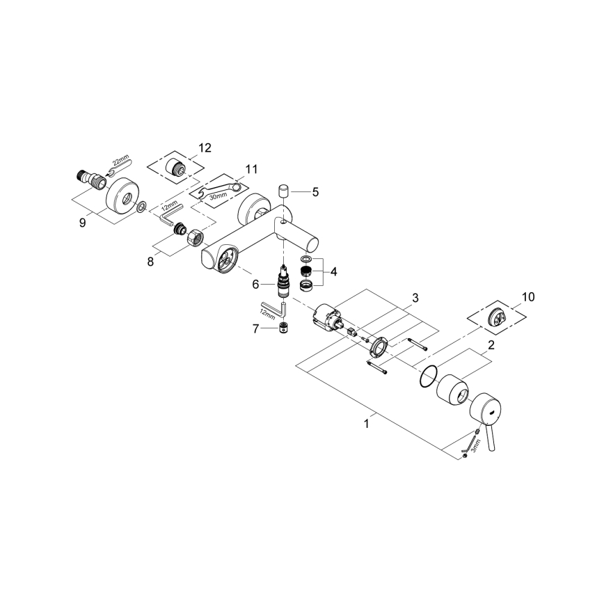 GROHE 32211001 - Vanová baterie CONCETTO DN 15 lesklý chrom