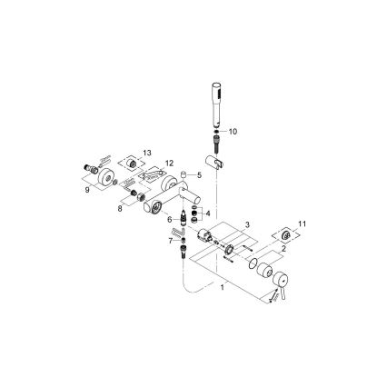GROHE 32212001 - Vanová sada s baterií CONCETTO lesklý chrom