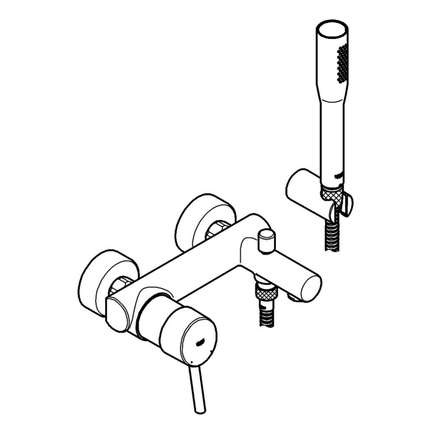 GROHE 32212001 - Vanová sada s baterií CONCETTO lesklý chrom