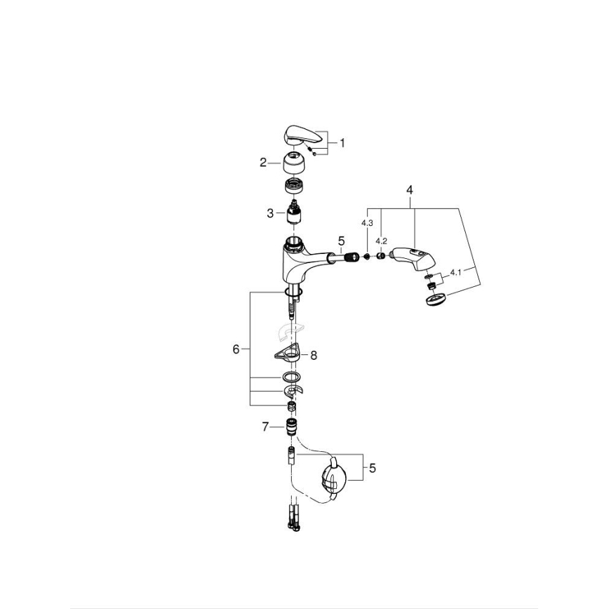 GROHE 32257001 - Dřezová baterie EURODISC lesklý chrom