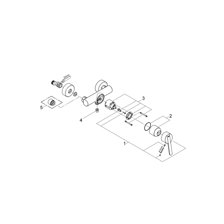 GROHE 32270000 - Sprchová baterie FEEL DN 15 lesklý chrom