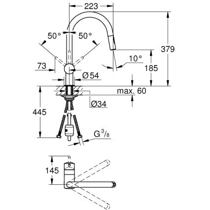GROHE 32321002 - Dřezová baterie A lesklý chrom