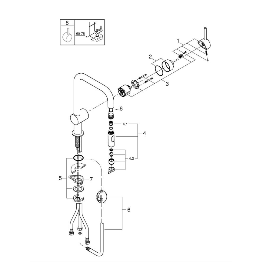 GROHE 32322002 - Dřezová baterie A lesklý chrom