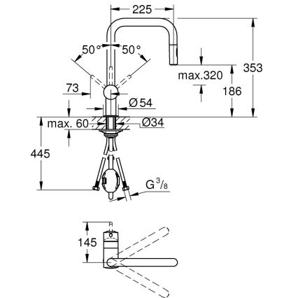 GROHE 32322DC2 - Dřezová baterie A nerez