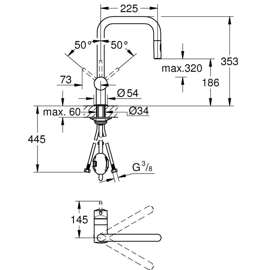 GROHE 32322DC2 - Dřezová baterie A nerez