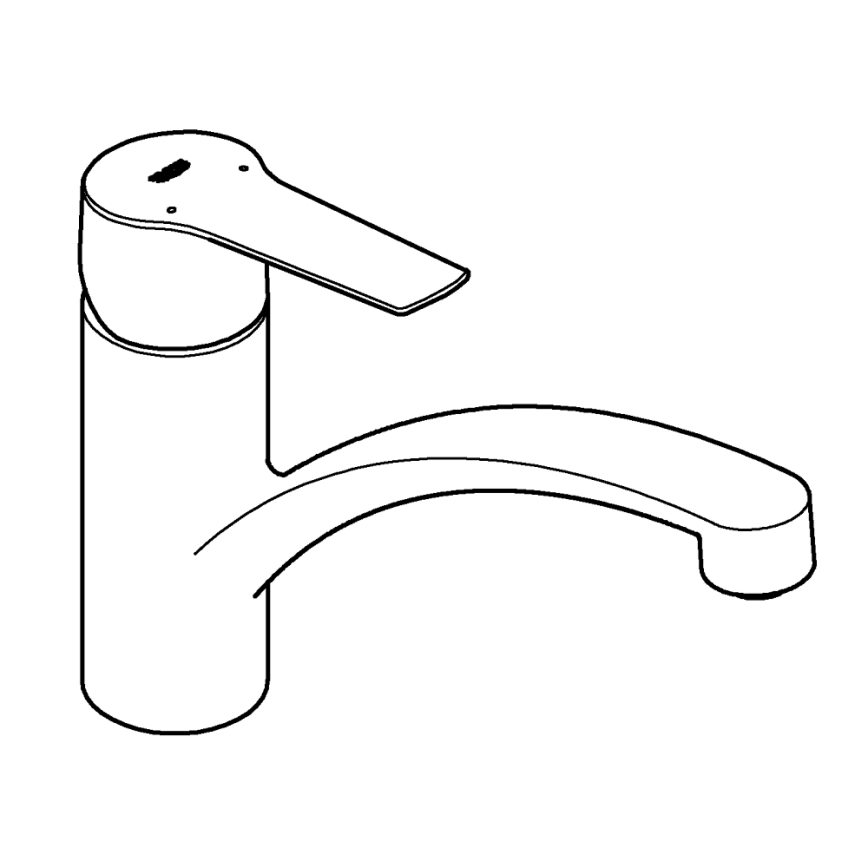 GROHE 324412432 - Dřezová baterie START 184 mm černá