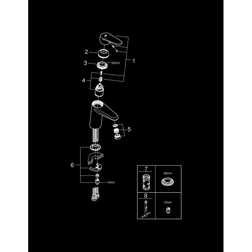 GROHE 3246920E - Umyvadlová baterie EURODISC COSMOPOLITAN velikost S chrom