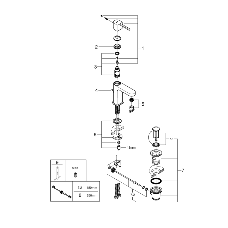 GROHE 32612003 - Umyvadlová baterie PLUS velikost S lesklý chrom