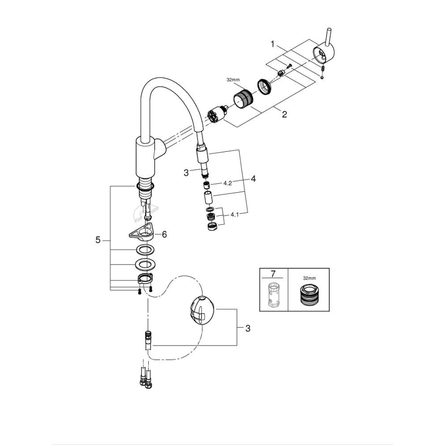 GROHE 32663003 - Dřezová baterie CONCETTO 360 mm lesklý chrom