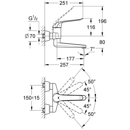 GROHE 32773000 - Umyvadlová baterie EUROECO SPECIAL 257 mm lesklý chrom