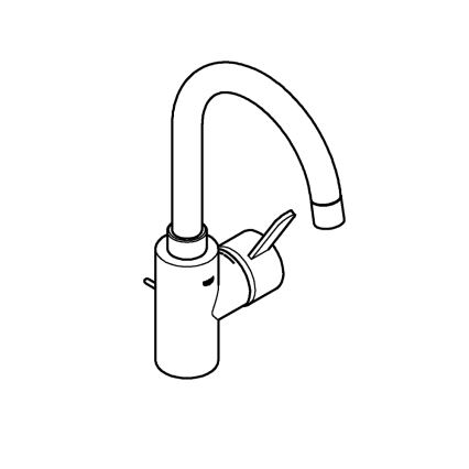 GROHE 32830001 - Umyvadlová baterie EUROSMART COSMOPOLITAN velikost L chrom