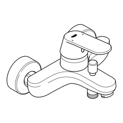 GROHE 32831000 - Vanová baterie EUROSMART COSMOPOLITAN DN 15 lesklý chrom