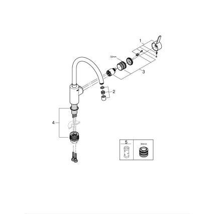 GROHE 32843002 - Dřezová baterie EUROSMART COSMOPOLITAN lesklý chrom