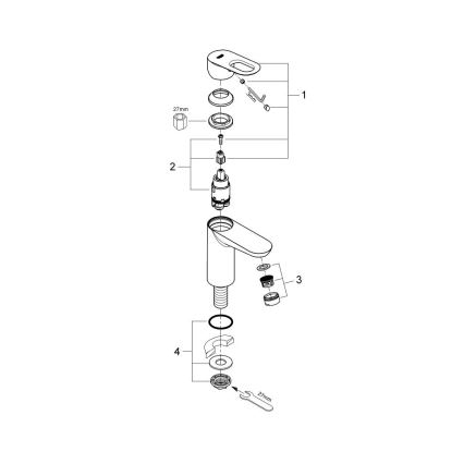 GROHE 32857000 - Stojánkový ventil BAULOOP DN 15 lesklý chrom
