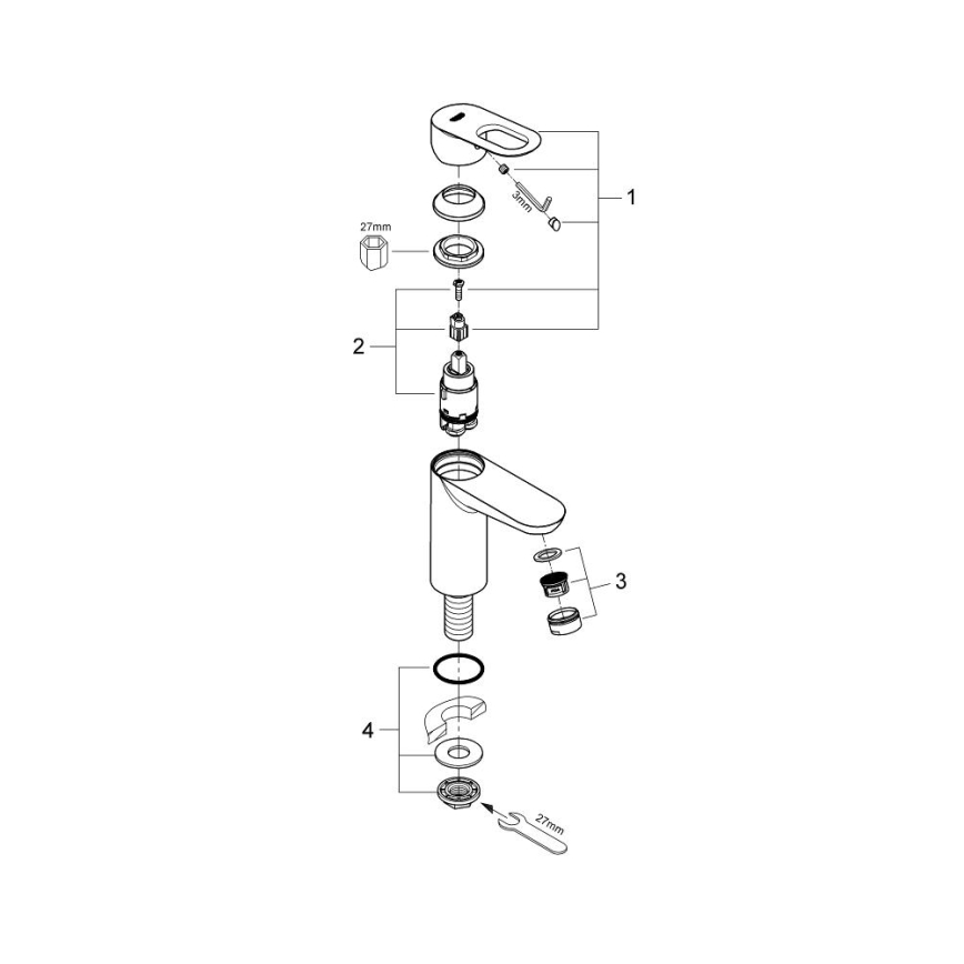 GROHE 32857000 - Stojánkový ventil BAULOOP DN 15 lesklý chrom