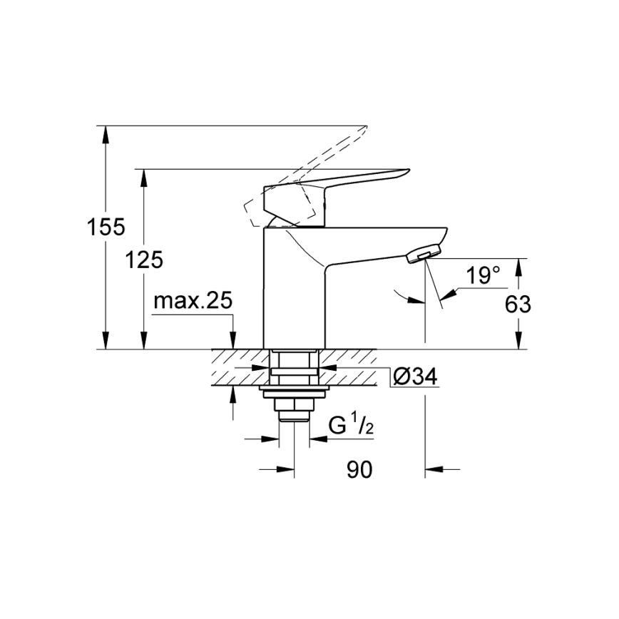 GROHE 32857000 - Stojánkový ventil BAULOOP DN 15 lesklý chrom