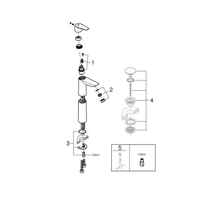 GROHE 32860001 - Umyvadlová baterie BAUEDGE 304 mm lesklý chrom