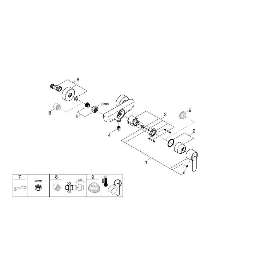 GROHE 32888000 - Sprchová baterie GET DN 15 lesklý chrom