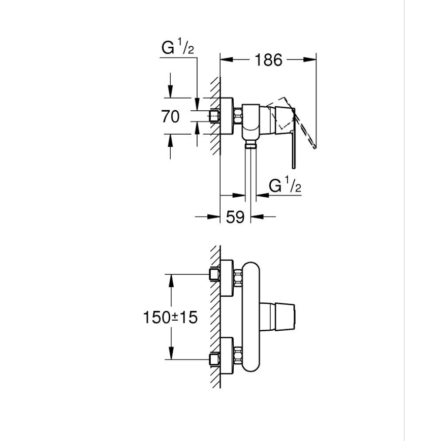 GROHE 32888000 - Sprchová baterie GET DN 15 lesklý chrom