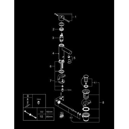 GROHE 32898001 - Umyvadlová baterie ESSENCE DN 15 lesklý chrom