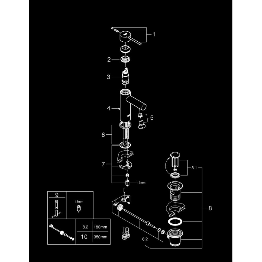 GROHE 32898001 - Umyvadlová baterie ESSENCE DN 15 lesklý chrom