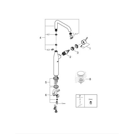 GROHE 32901DL1 - Umyvadlová baterie ESSENCE velikost XL bronzová