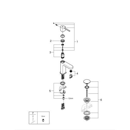 GROHE 33163003 - Umyvadlová baterie PLUS 172 mm lesklý chrom