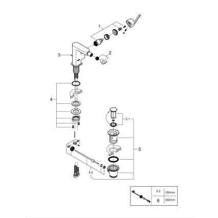 GROHE 33241003 - Bidetová baterie PLUS lesklý chrom