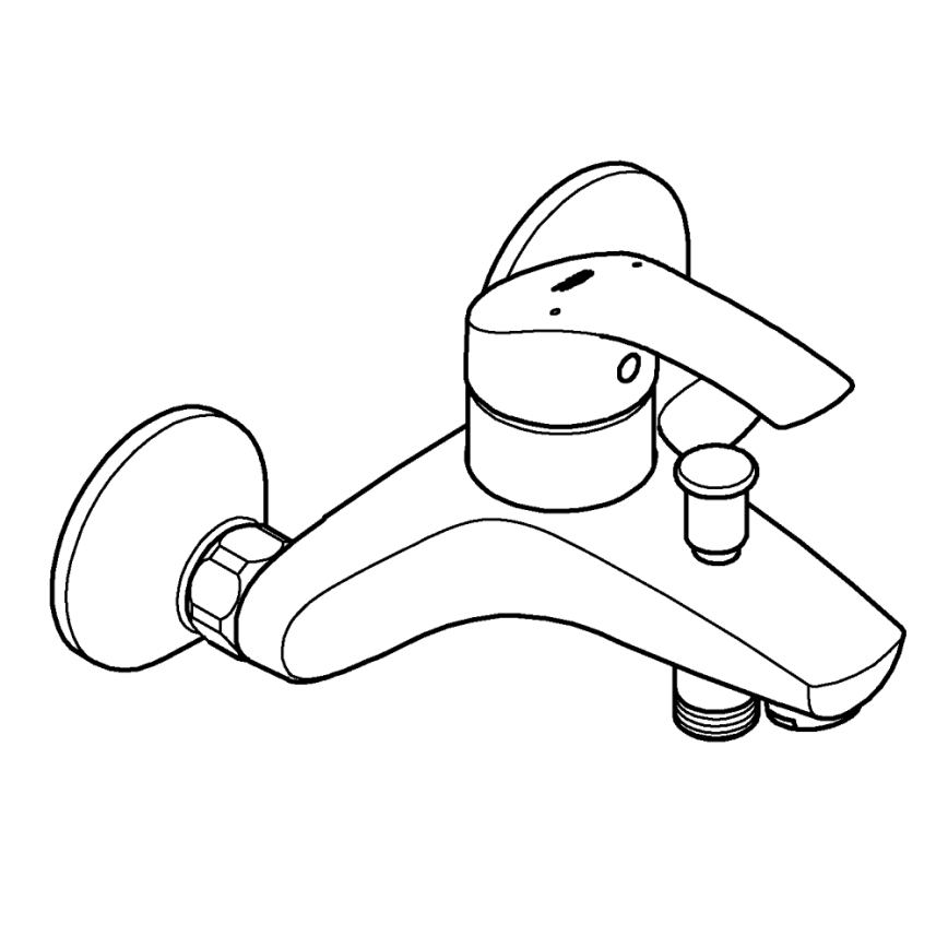 GROHE 33300002 - Vanová baterie EUROSMART DN 15 lesklý chrom