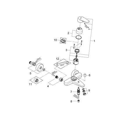 GROHE 33390002 - Vanová baterie EURODISC COSMOPOLITAN DN 15 lesklý chrom