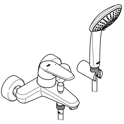 GROHE 33395002 - Vanová sada s baterií EURODISC COSMOPOLITAN lesklý chrom