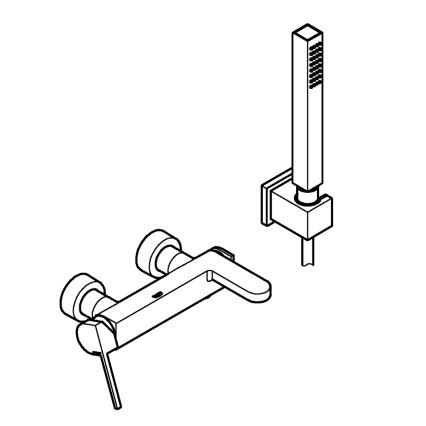 GROHE 33547003 - Vanová sada s baterií PLUS lesklý chrom