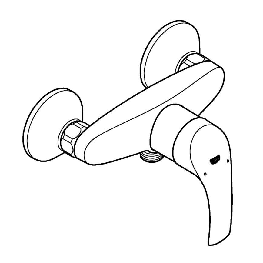 GROHE 33555002 - Sprchová baterie EUROSMART DN 15 lesklý chrom