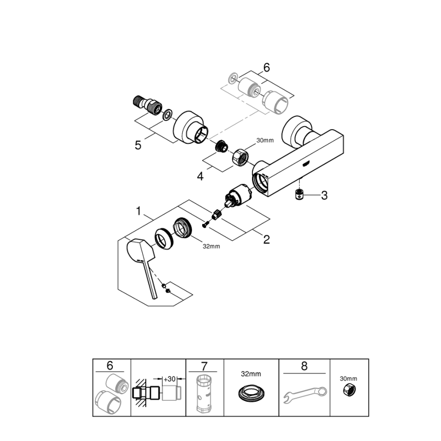 GROHE 33577003 - Sprchová baterie PLUS DN 15 lesklý chrom
