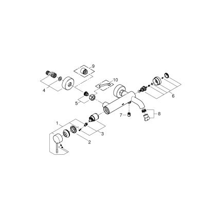 GROHE 33624GL1 - Vanová baterie ESSENCE zlatá