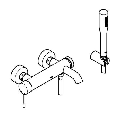 GROHE 33628001 - Vanová sada s baterií ESSENCE DN 15 lesklý chrom