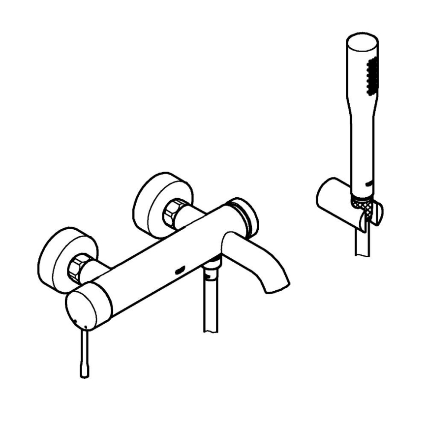 GROHE 33628001 - Vanová sada s baterií ESSENCE DN 15 lesklý chrom