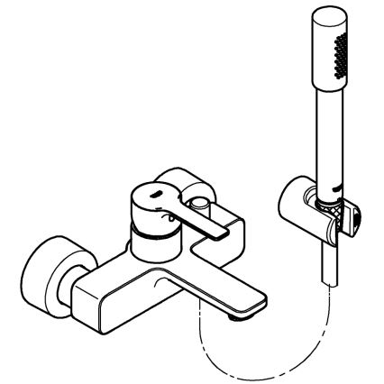 GROHE 33850001 - Vanová baterie LINEARE DN 15 lesklý chrom