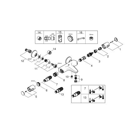 GROHE 34227002 - Termostatická vanová baterie PRECISION TREND DN 15 lesklý chrom